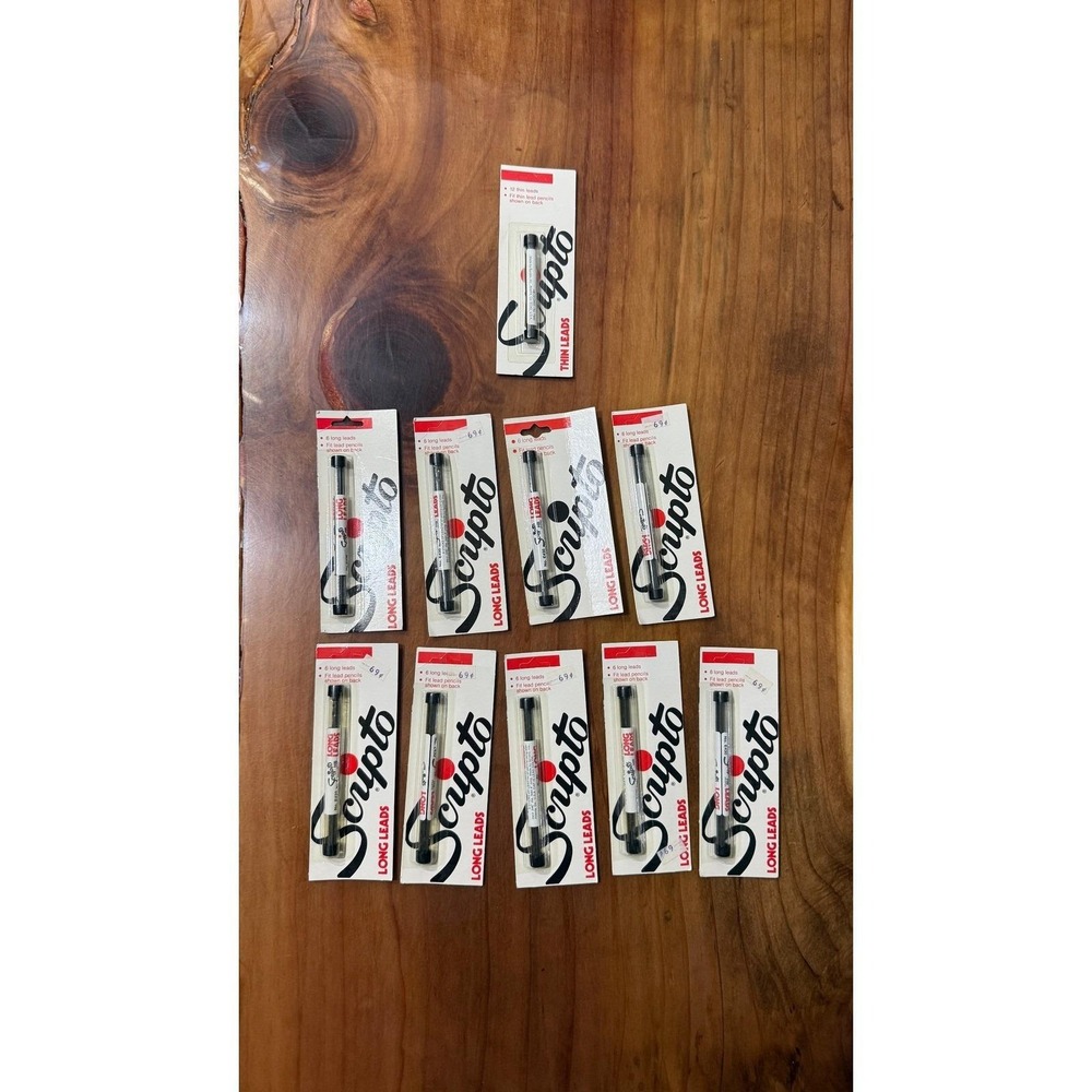 Vintage Scripto Mechanical Pencil Lead Refills Lot 10pk No E439 Long F849 Thin